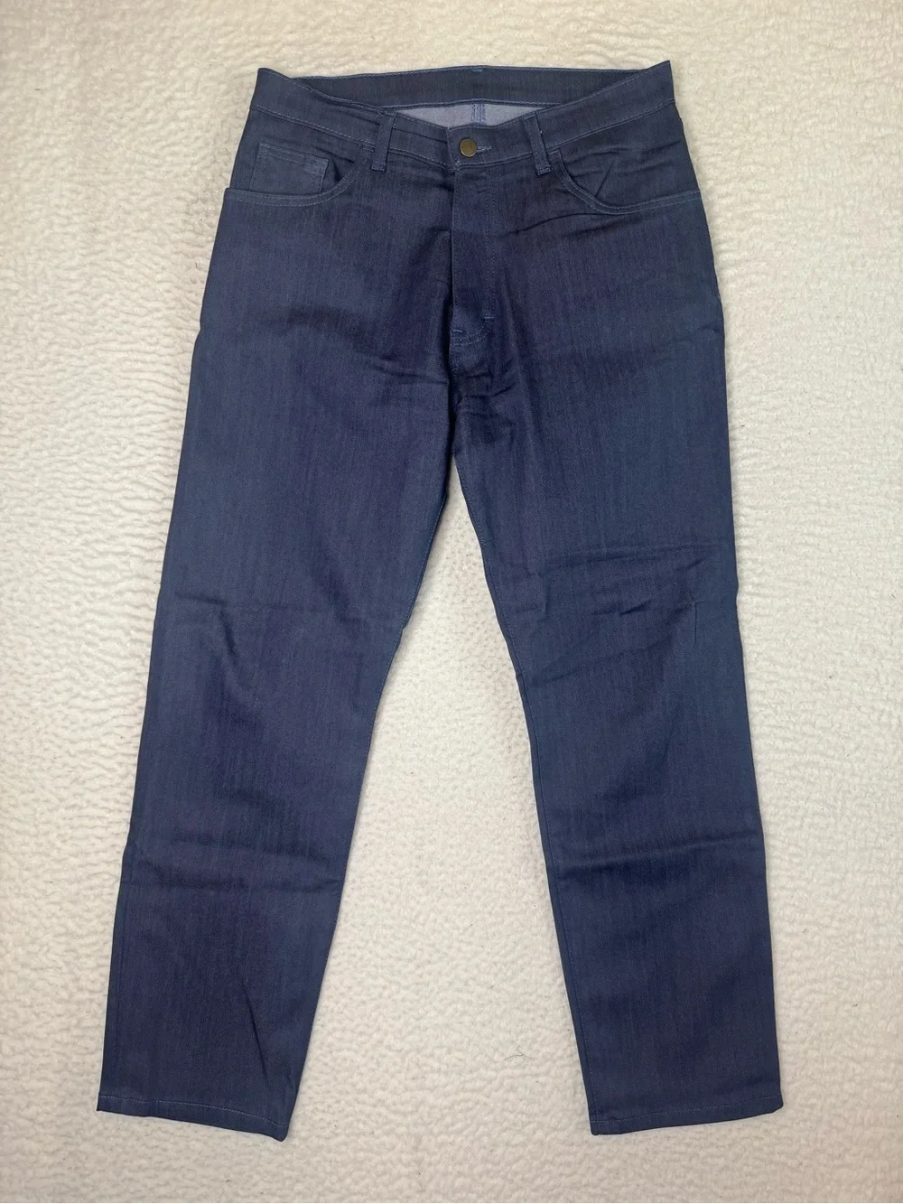 Blue Delta Raw Denim Custom Made USA Jeans Zip Fly Men's Size 31x28